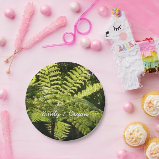 Assiettes En Carton Ferne arborescente dans la forêt tropicale (Fête)