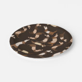 Assiettes En Carton Ferret en brun foncé (Angle)