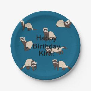Assiettes En Carton Ferrets Anniversaire