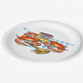 Assiettes En Carton Fest de crabe ! (Angle)