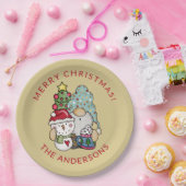 Assiettes En Carton Festif Gnome Snowman Noël (Fête)