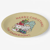 Assiettes En Carton Festif Gnome Snowman Noël (Angle)