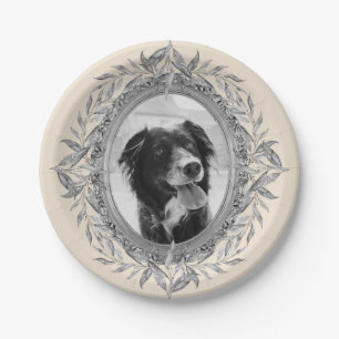 Assiettes En Carton Festif Holiday Silver Frame Photo