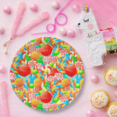 Assiettes En Carton Festif Lollipops Candy Vacances de Noël modernes (Fête)