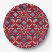 Assiettes En Carton Festif Motif scandinave (Devant)