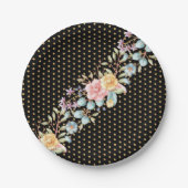 Assiettes En Carton Festif Night Blooms (Devant)