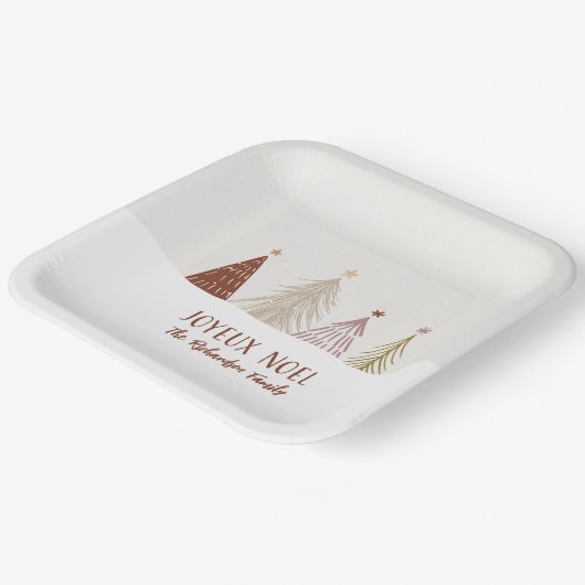 Assiettes En Carton Festif Noël Joyeux Noel Party Chic (Angulaire)