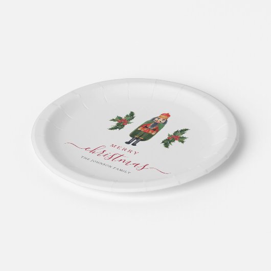 Assiettes En Carton Festif Nutcracker Joyeux Noël (Angle)