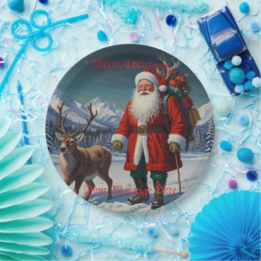 Assiettes En Carton Festif Père Noël Père Noël (Fête)