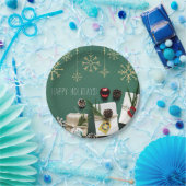 Assiettes En Carton Festif Snowflakes, Noël (Fête)