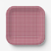 Assiettes En Carton Festin canneberge rouge En vichy Plaid Rustic Holi (Recto)
