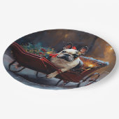 Assiettes En Carton Festin de Noël de Bulldog en France (Angle)