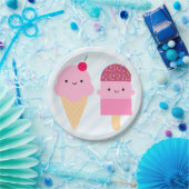 Assiettes En Carton Festins de crème glacée d'été (Fête)