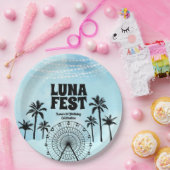 Assiettes En Carton Festival de musique bleue (Fête)