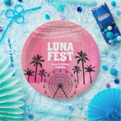 Assiettes En Carton Festival de musique rose (Fête)