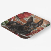 Assiettes En Carton Festival de Noël des chiens Kelpie australiens (Angulaire)