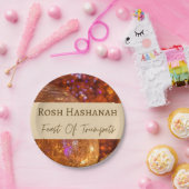 Assiettes En Carton Festival De Trompettes De Rosh Hashanah, En Plaque (Fête)