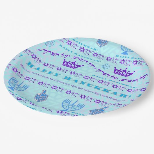 Assiettes En Carton Festival Hanoukka (Angle)