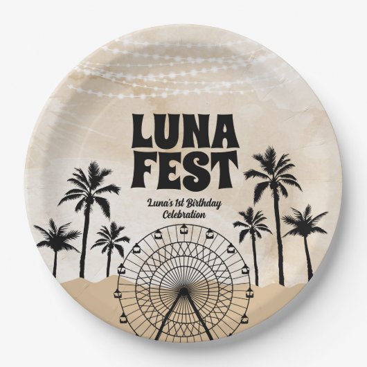 Assiettes En Carton Festival Neutral Earth Tone (Devant)