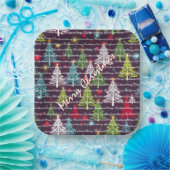 Assiettes En Carton Festive Christmas Luxury Christmas Trees (Fête)