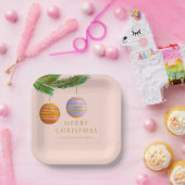 Assiettes En Carton Festive Christmas Ornaments Personalized  (Fête)