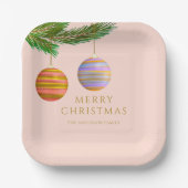 Assiettes En Carton Festive Christmas Ornaments Personalized  (Recto)