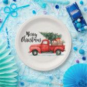Assiettes En Carton Festive Christmas Tree & Car Paper Plates (Fête)
