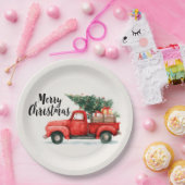 Assiettes En Carton Festive Christmas Tree & Car Paper Plates (Fête)