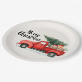 Assiettes En Carton Festive Christmas Tree & Car Paper Plates (Angle)