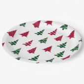 Assiettes En Carton Festive Christmas Tree Paper Plates (Angle)