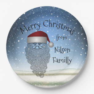 Assiettes En Carton Festive Chritsmas Party Funny mignon Santa Claus