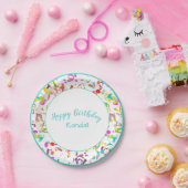 Assiettes En Carton Festive Confetti Toss joyeuse fête d'anniversaire (Fête)