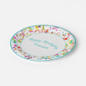 Assiettes En Carton Festive Confetti Toss joyeuse fête d'anniversaire (Angle)