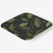 Assiettes En Carton Festive des baies vertes et violettes (Angulaire)