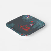 Assiettes En Carton Festive Feliz Navidad Puerto Rican (Angulaire)