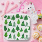 Assiettes En Carton Festive Fête de Noël Arbres (Fête)