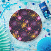 Assiettes En Carton Festive feux d'artifice des coeurs (Fête)