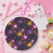 Assiettes En Carton Festive feux d'artifice des coeurs (Fête)