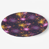 Assiettes En Carton Festive feux d'artifice des coeurs (Angle)