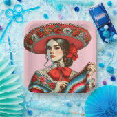 Assiettes En Carton Festive Fiesta Mujer Mariachi Party (Fête)