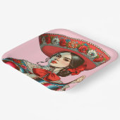 Assiettes En Carton Festive Fiesta Mujer Mariachi Party (Angulaire)
