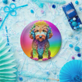 Assiettes En Carton Festive Goldendoodle Chiot Enfants Anniversaire (Fête)