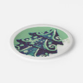 Assiettes En Carton Festive Green Noël Arbre vacances (Angle)