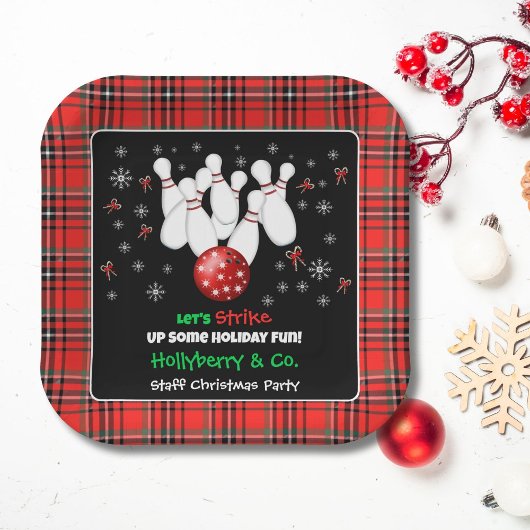 Assiettes En Carton Festive Holiday Bowling