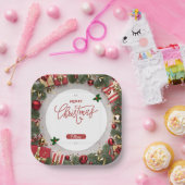 Assiettes En Carton Festive Holiday Celebration Party Design (Fête)