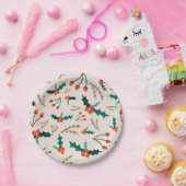 Assiettes En Carton Festive Holly et Berries (Fête)