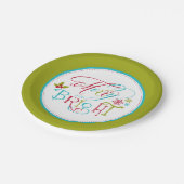 Assiettes En Carton Festive Joyeux et Vacances Lumineuses (Angle)