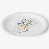 Assiettes En Carton Festive Menorah Hanoukka (Angle)