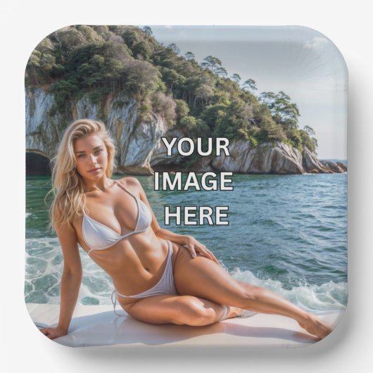 Assiettes En Carton FESTIVE ! Plaque papier Carré 🍽️ (Recto)