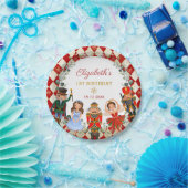 Assiettes En Carton Festive Red Gold Nutcracker Anniversaire Fête Fête (Fête)